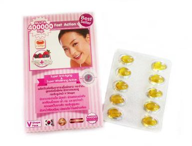  V shape Gluta 400,000 mg. V shape face softgel(ซอฟเจล)